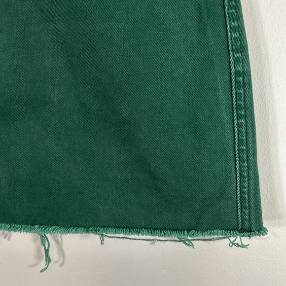Free People We The Free Cotton Zip Up Women’s Size 30 Green Mini Denim Skirt - Picture 4 of 14